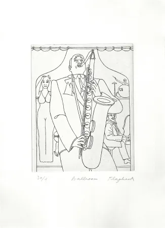 版画 Klapheck - Ballroom
