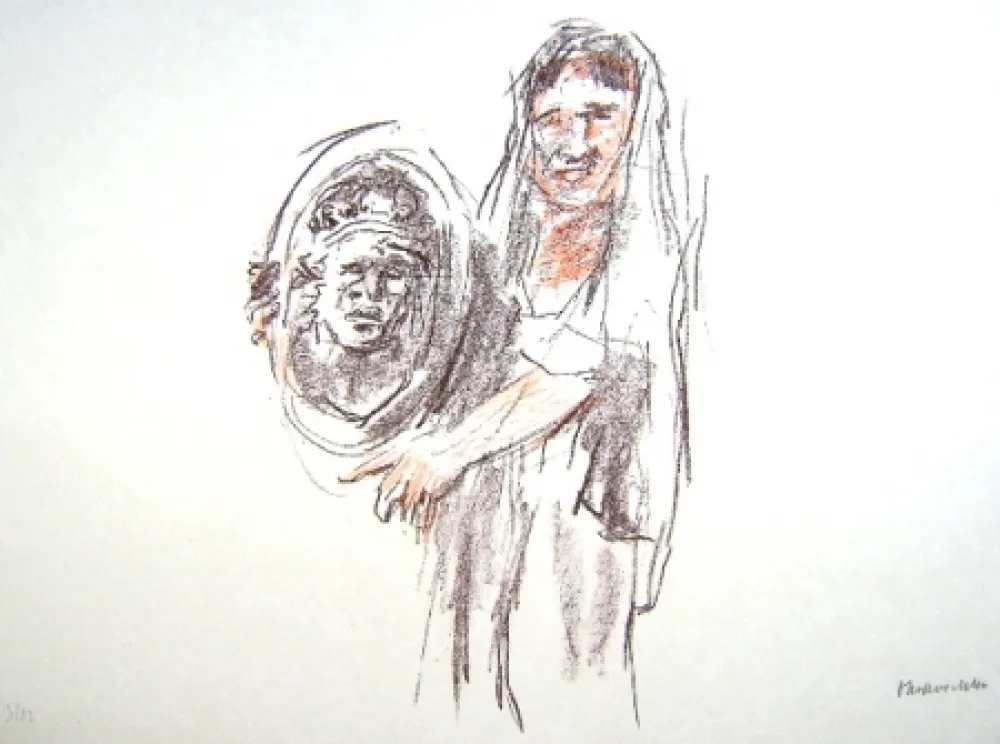 石版画 Kokoschka - Le Bal Masqué