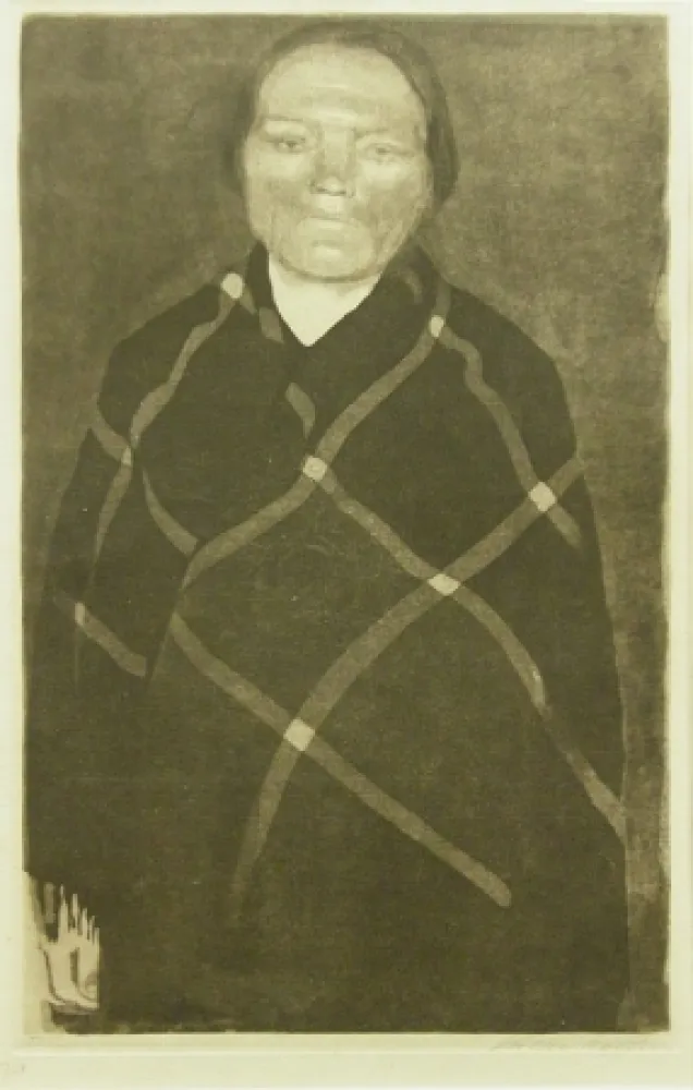 蚀刻版画 Kollwitz - Schwangere Frau