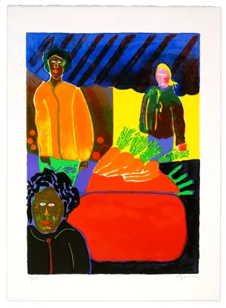 石版画 Krøjer - Richard Lenoir Market II