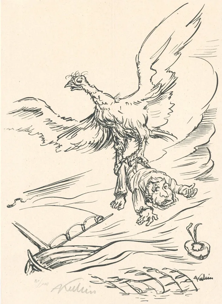 石版画 Kubin - Entführung / Abduction