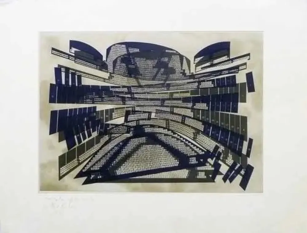 蚀刻版画 Kuitca - Sin titulo