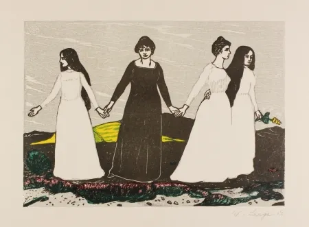 木刻 Laage - Sommers Abschied von der Heide