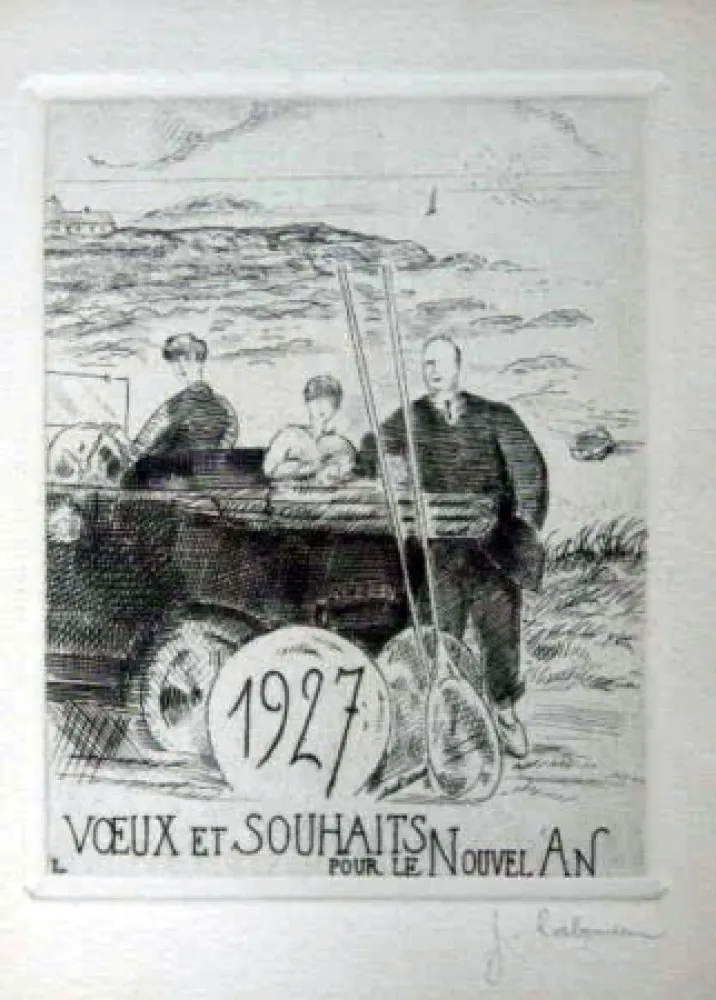 蚀刻版画 Laboureur - Le chemin cotier