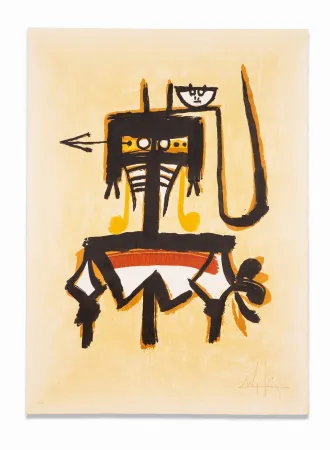 石版画 Lam - Barcelona (in gold)