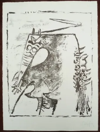 石版画 Lam - Composition