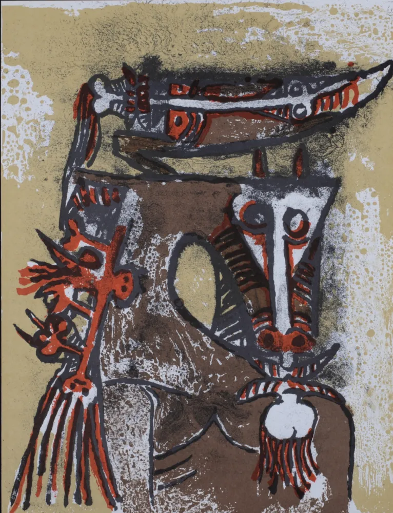 石版画 Lam - Double personnage, 1979