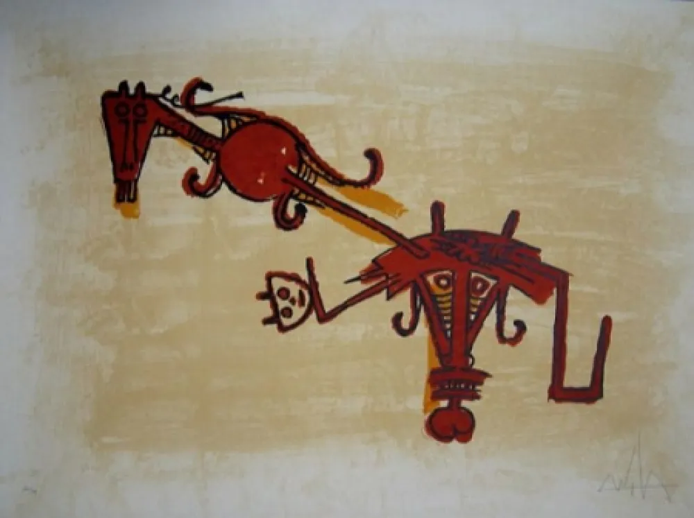 石版画 Lam - EL ÚLTIMO VIAJE DEL BUQUE FANTASMA