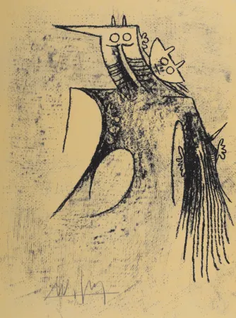 石版画 Lam - Figures, 1979 - Hand-signed