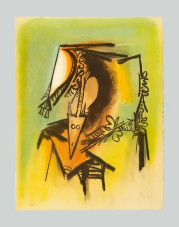 石版画 Lam - Les loa Petro enfantent dans la danse