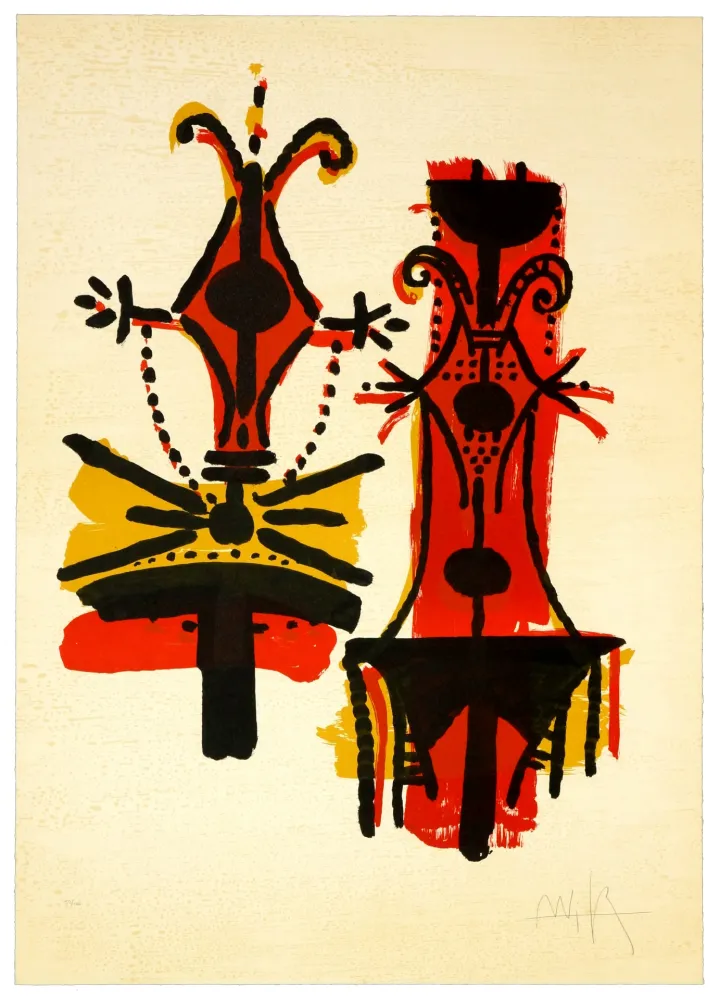 石版画 Lam - Pour Jorn