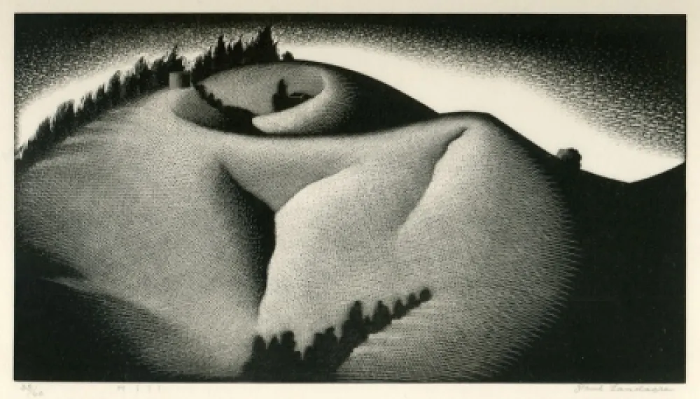 木刻 Landacre - Hill