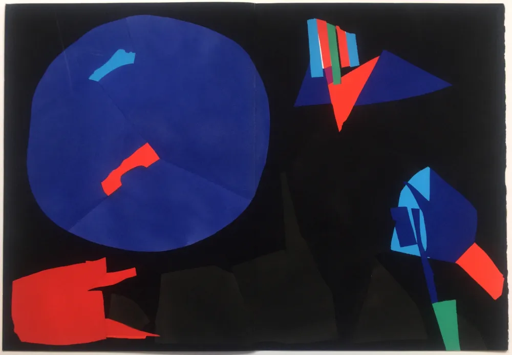 镂版印刷 Lanskoy - CORTÈGE. Pochoir original (1959)