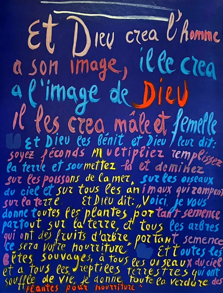 石版画 Lanskoy - Et Dieu crea l'homme à son image