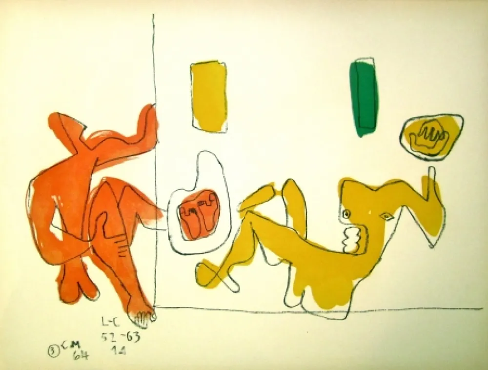石版画 Le Corbusier - Touching their Feet