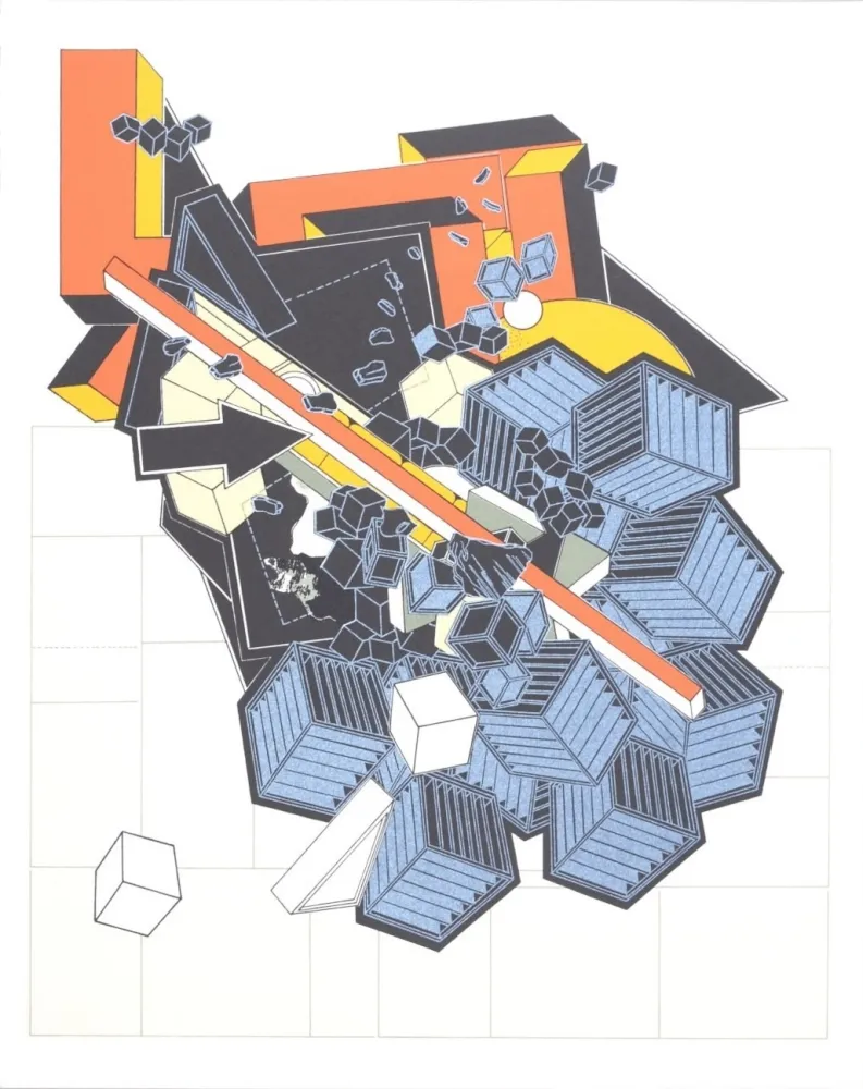 石版画 Le Yaouanc - La Terre (Hommage aux bâtisseurs)