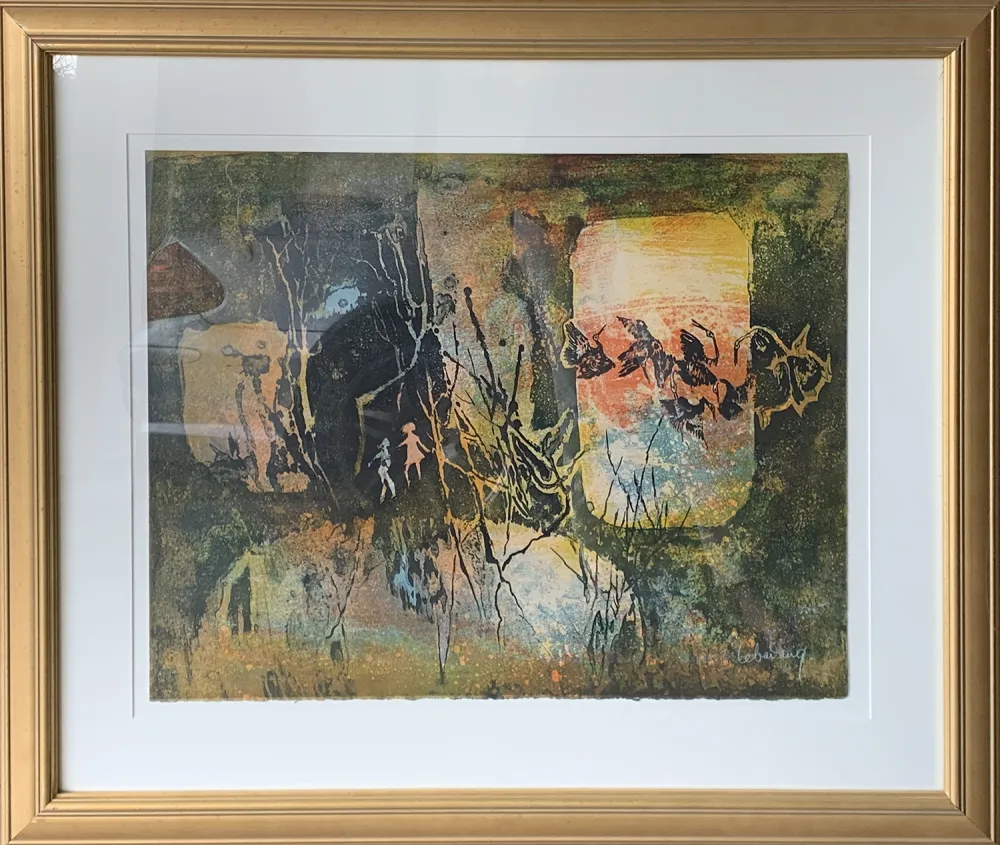 版画 Lebadang - Abstract Forrest