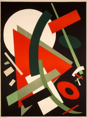 石版画 Léger Khodossievitch - SUPREMATISME AU TRIANGLE 