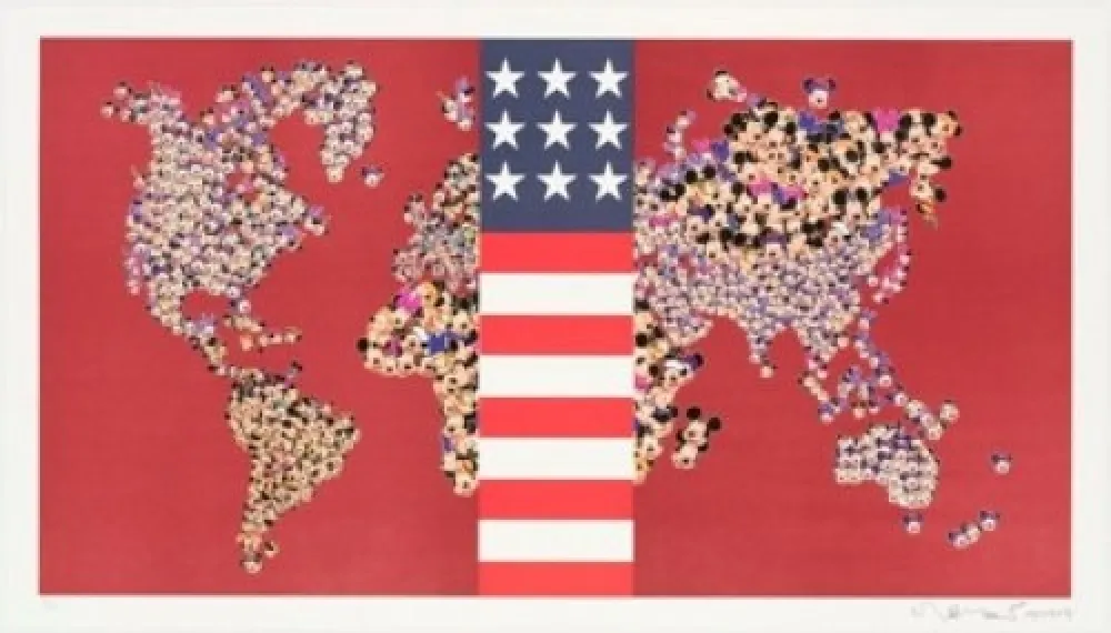 石版画 Leirner - Dow Jones