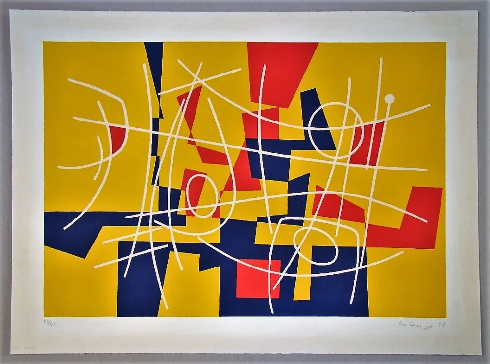 石版画 Leuppi - Composition - 1958