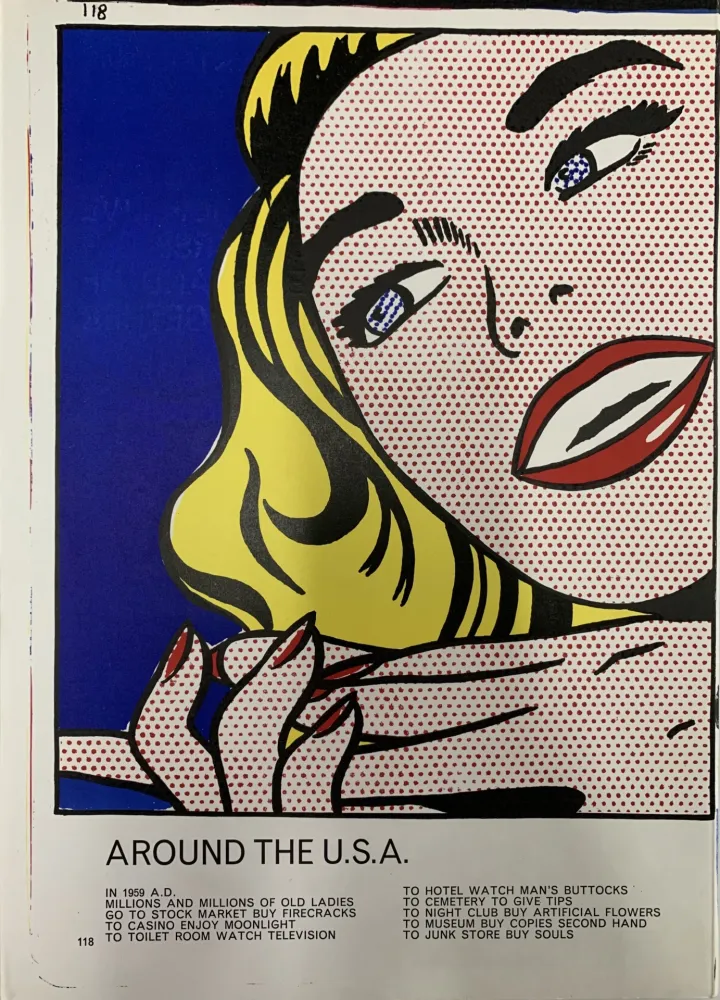 石版画 Lichtenstein - Girl