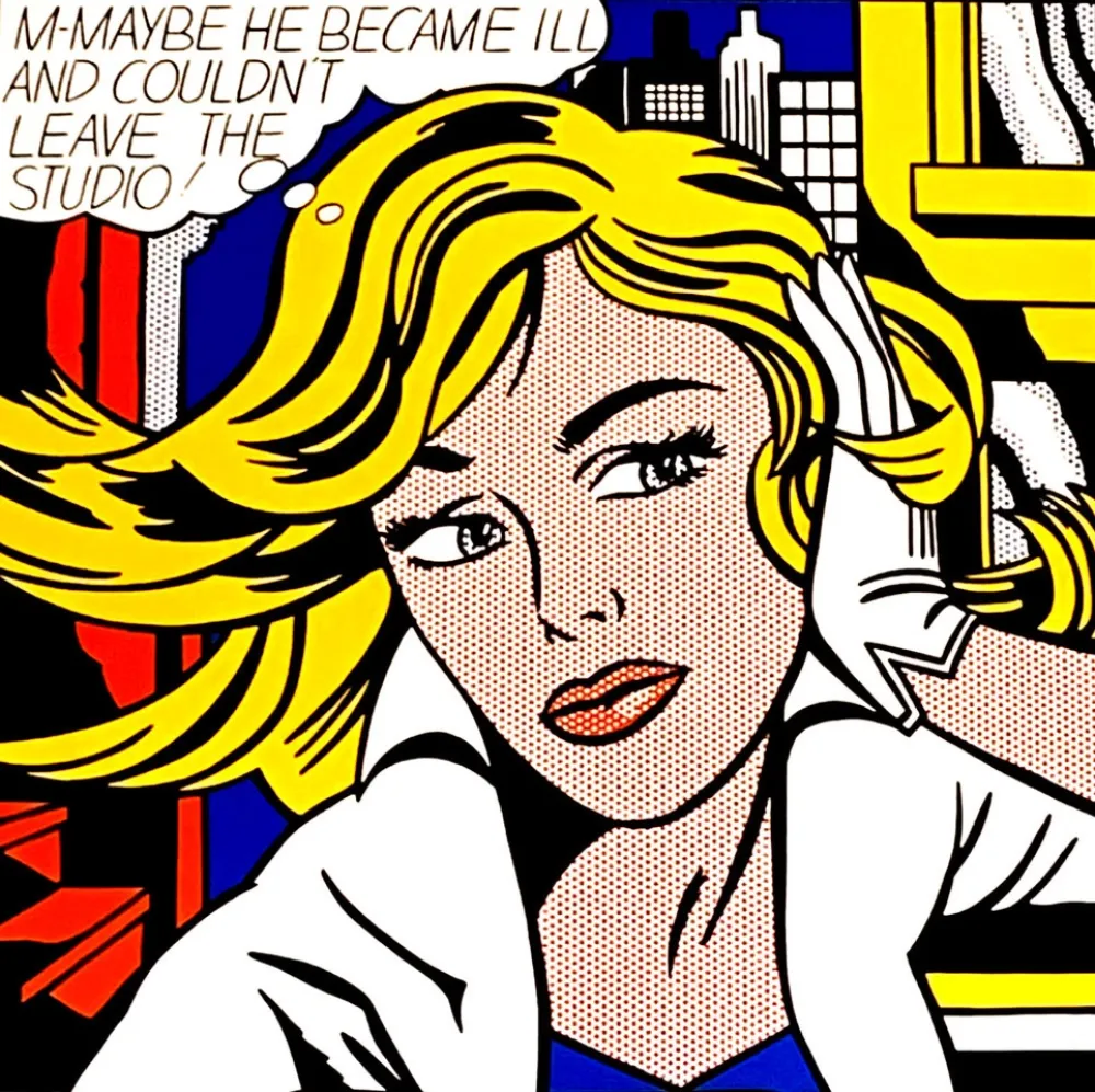 胶版印刷 Lichtenstein - M-Maybe he became ill