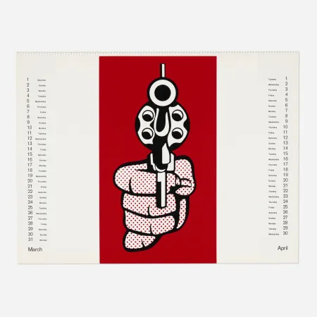 丝网印刷 Lichtenstein - Pistol (from Banner, Multiples Calendar