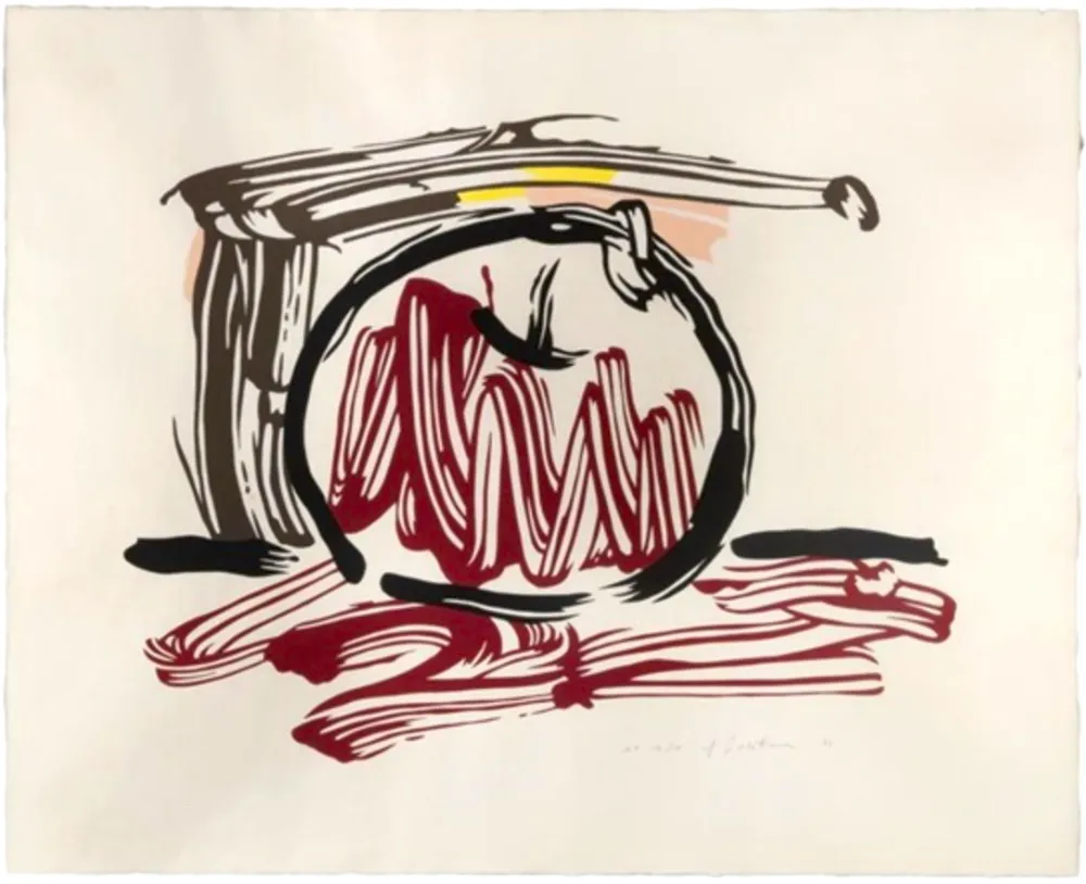 木刻 Lichtenstein - Red Apple, from Seven Apple Woodcuts Series (C. 196) 