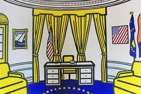 丝网印刷 Lichtenstein - Roy Lichtenstein (American, 1923-1997) Oval Office 1992 Screenprint 30 x 39.25 inches   (76.2 x 99.7 cm) Signed, dated and numbered