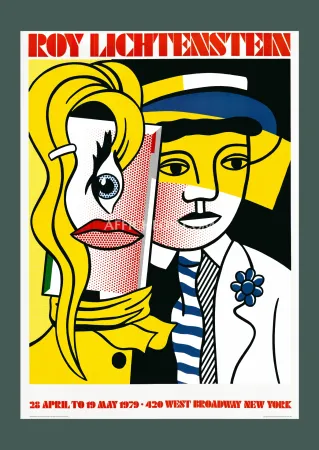 石版画 Lichtenstein - Roy Lichtenstein: 'Stepping Out' 1979 Offset-lithograph