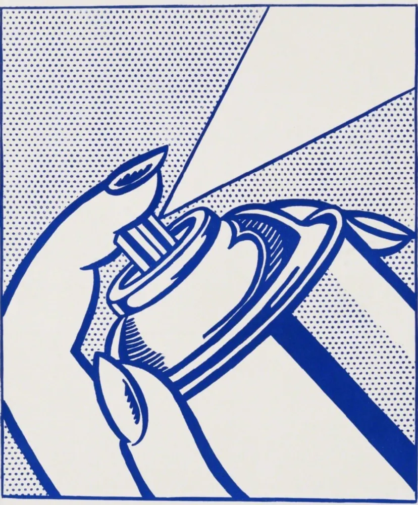 石版画 Lichtenstein - Spray Can