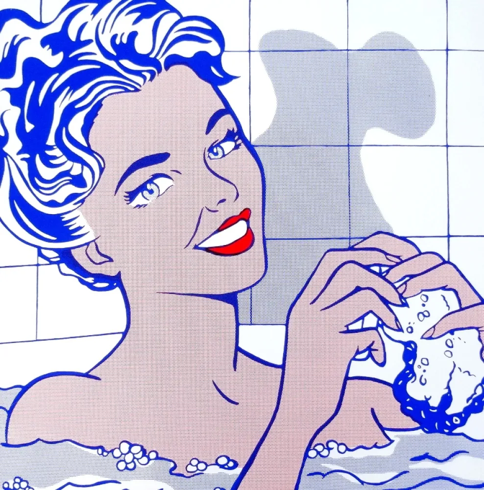 丝网印刷 Lichtenstein - Woman in bath