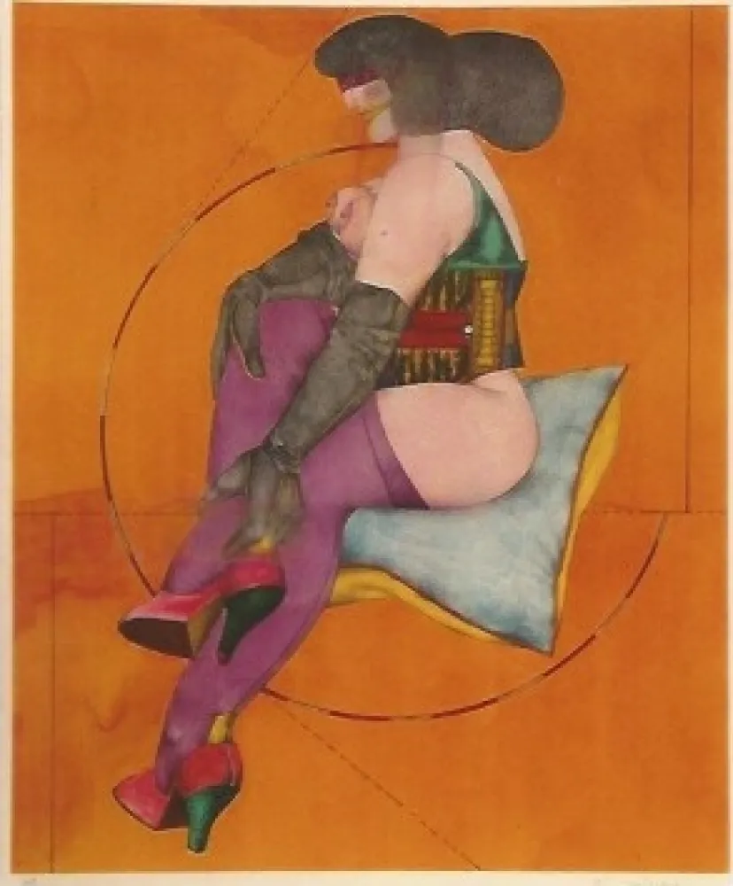 石版画 Lindner - Circle and Pillow