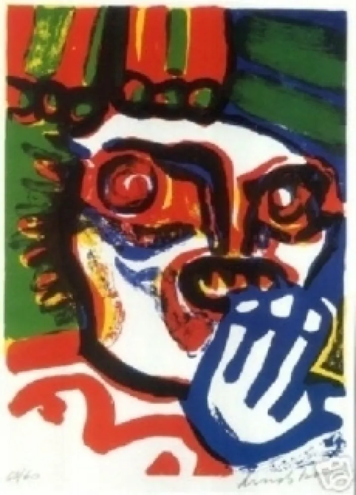 石版画 Lindstrom - Tête