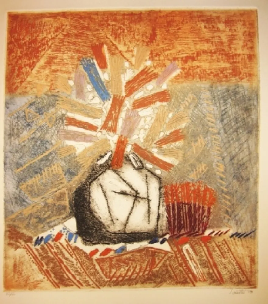 金刚砂版画 Louttre - Fleurs coupées 