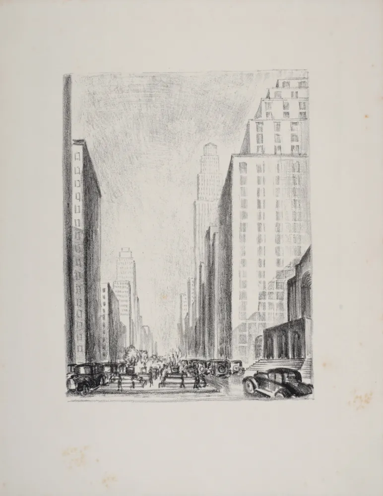 石版画 Lubbers - New-York, 1931