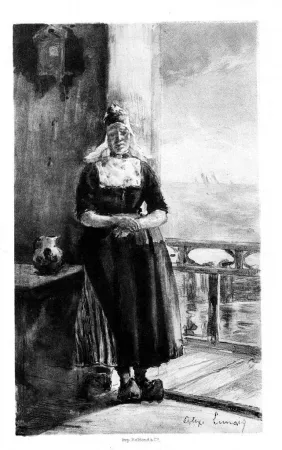 石版画 Lunois - Aux bords du Zuyderzee