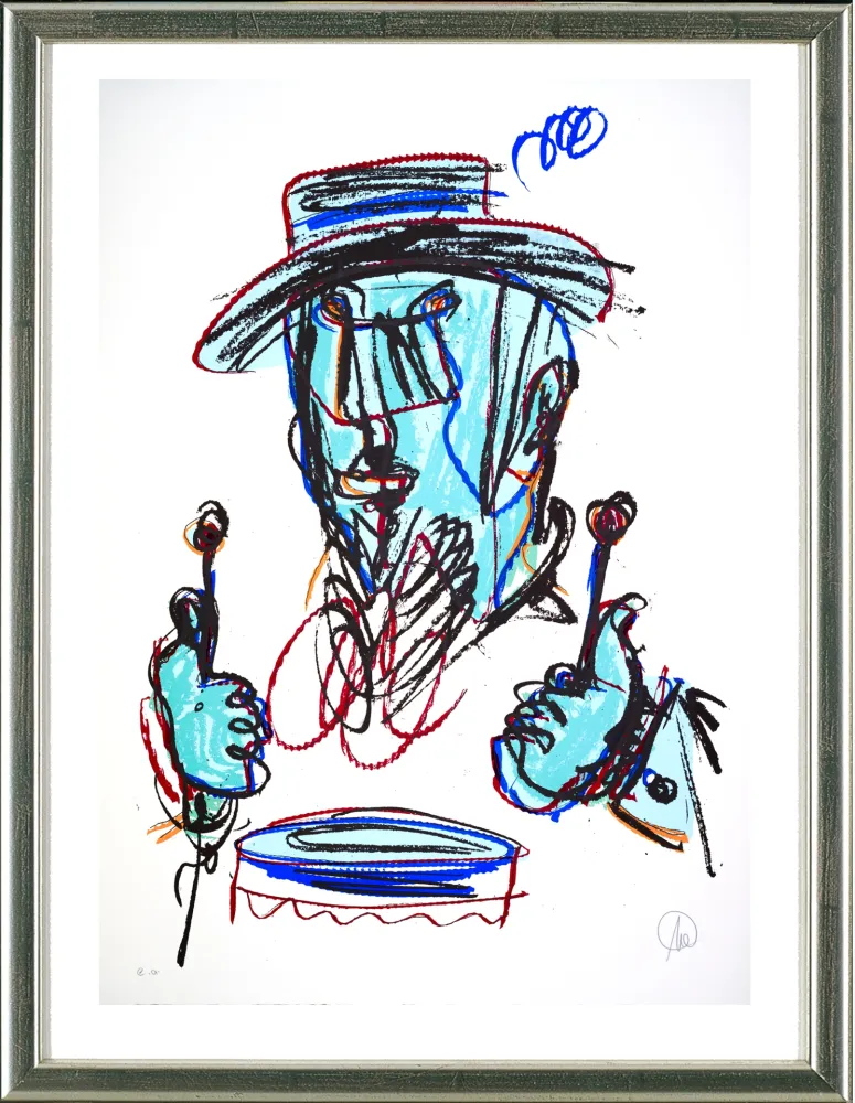 丝网印刷 Lüpertz - O.T. (Trommler), 2015