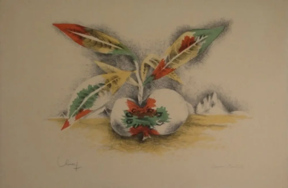 石版画 Lurcat - Sang et Vie