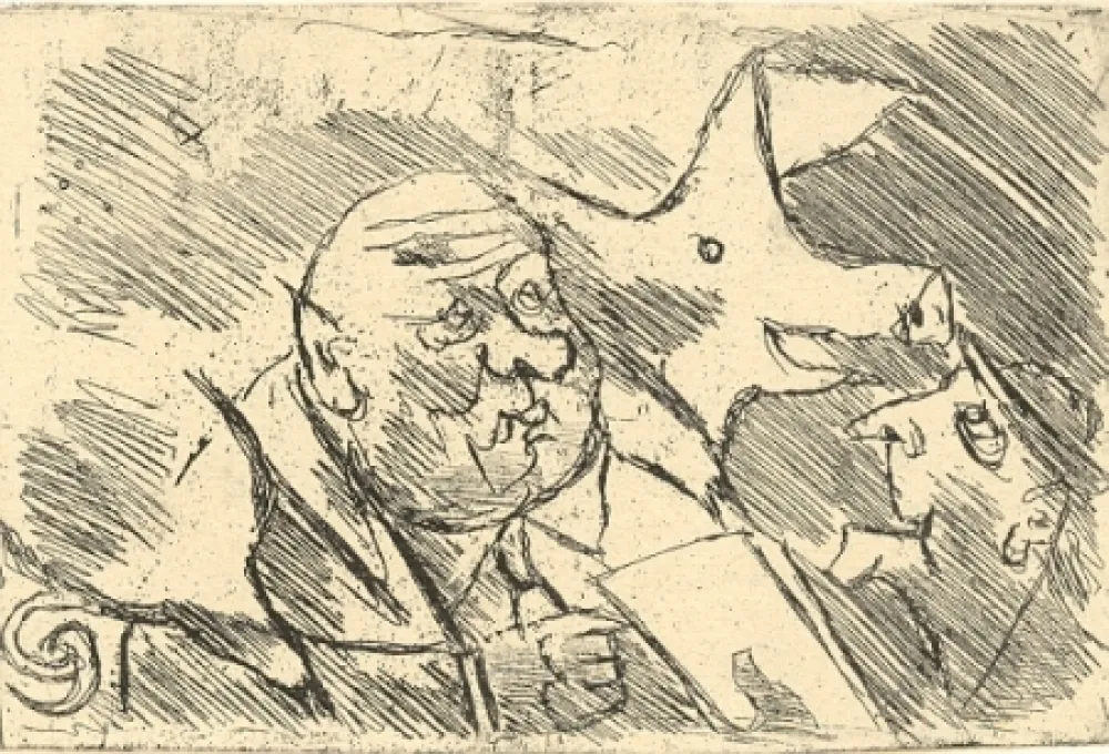 版画 Maccari - Senza titolo