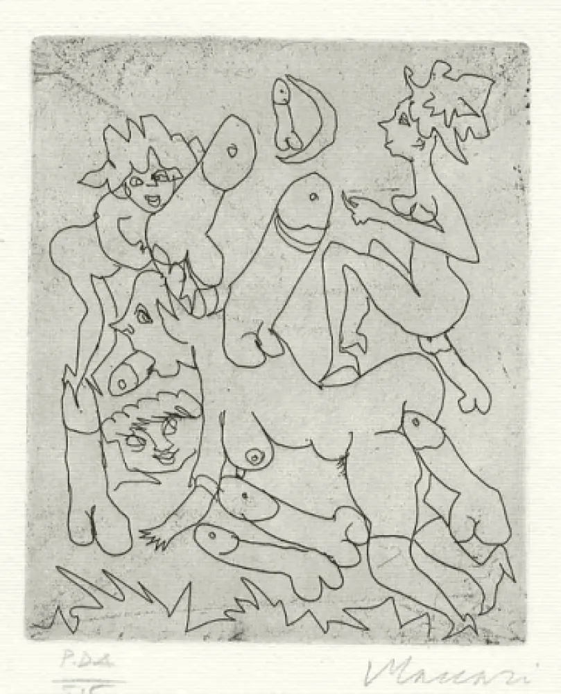 版画 Maccari - Senza titolo