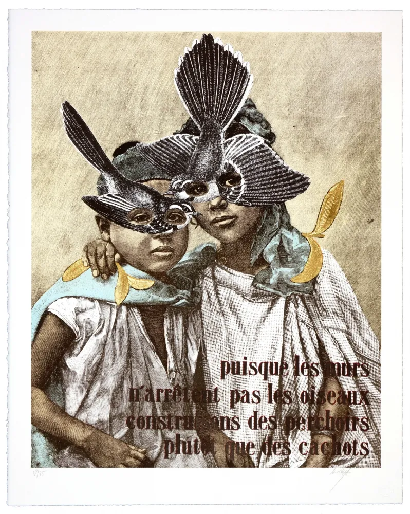 石版画 Madame - Puisque les murs