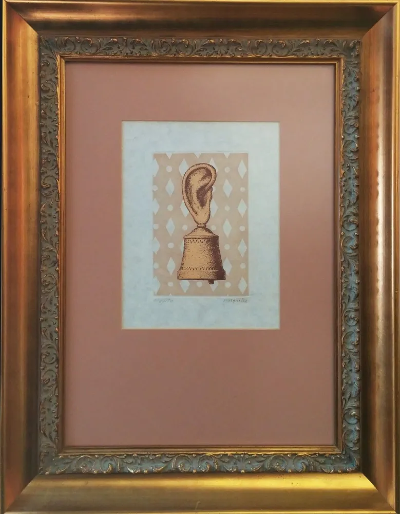 版画 Magritte - LA LECON DE MUSIQUE