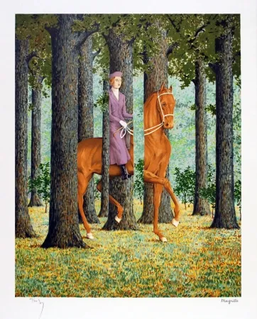 石版画 Magritte - Le blanc seing