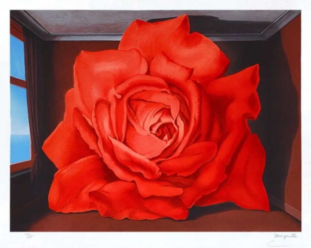 石版画 Magritte - Le tombeau des lutteurs