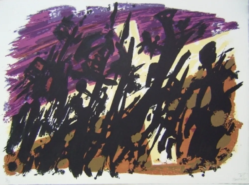 石版画 Manessier - Composition VIII