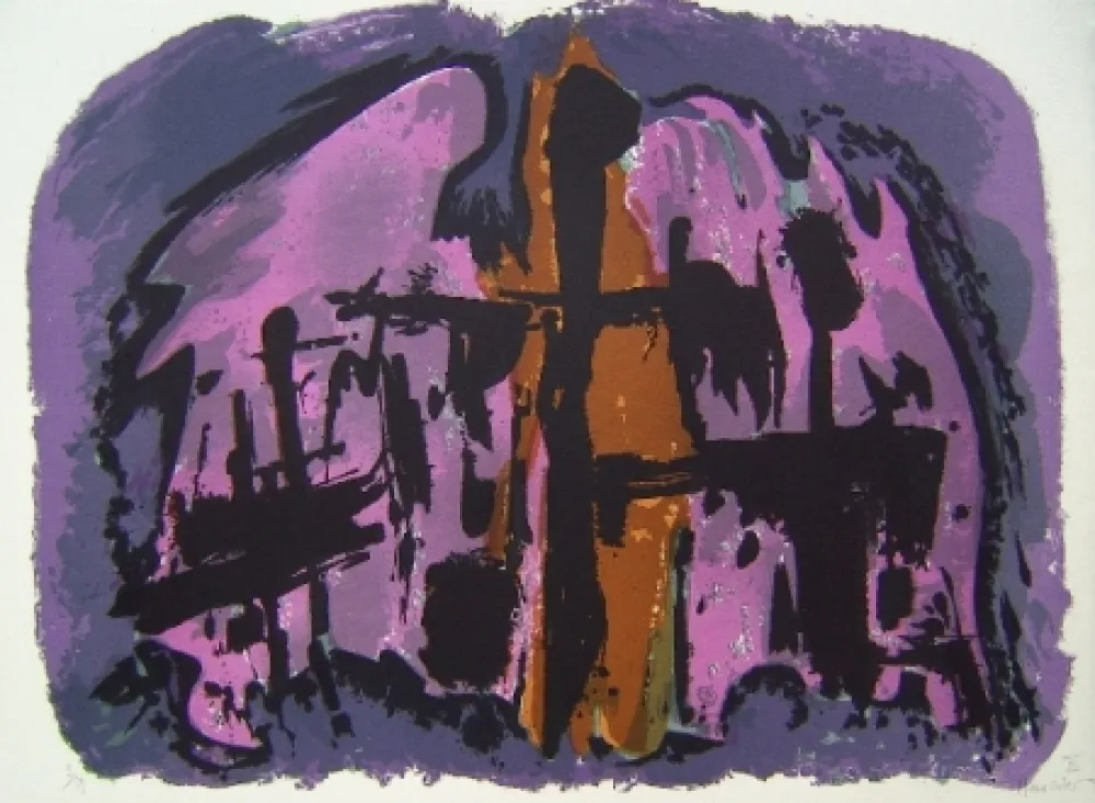 石版画 Manessier - Composition XI