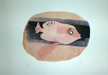 油毡版画 Manfredi - Pesce