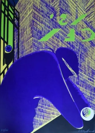 石版画 Maselli - New York 10 p.m.