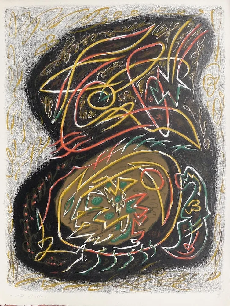 石版画 Masson - Acanthe